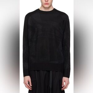 Y-3 Adidas for Yohji Yamamoto Black Jacquard Sweater Size L New w/tags Unisex